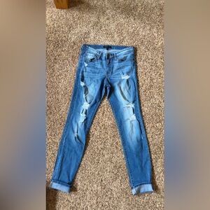 Flying Monkey Blue Skinny Distressed Jeans
